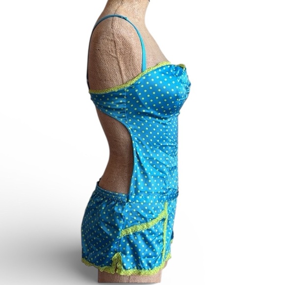 Victoria’s Secret Sexy Little Things Y2K Polka Dot Lingerie Romper 36C - Picture 4 of 9